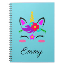 Cute Custom Name & Color Little Blushing Unicorn