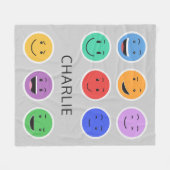 Cute custom name fleece blanket deken (Voorkant (Horizontaal))