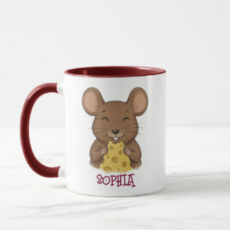 Cute Custom Name Mouse Woodland Animal Kids Mok