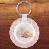 Cute Custom Newborn Photo Sleutelhanger (Voorkant)
