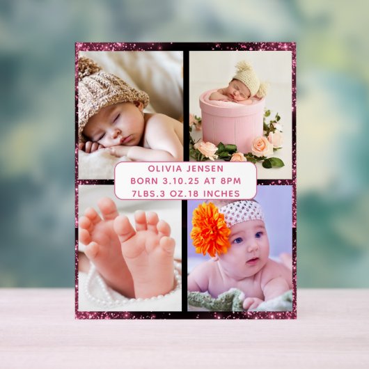 Cute Custom Nouveau-né bébé fille naissance Statis (Neutre)