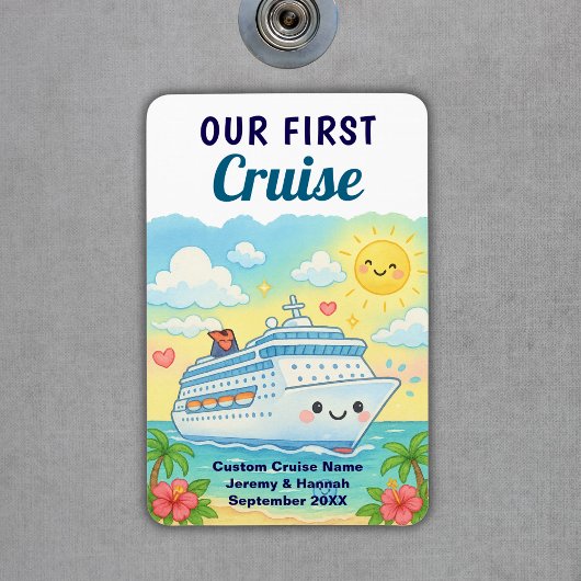 Cute Custom Our First Cruise Stateroom Cabin Door Magneet