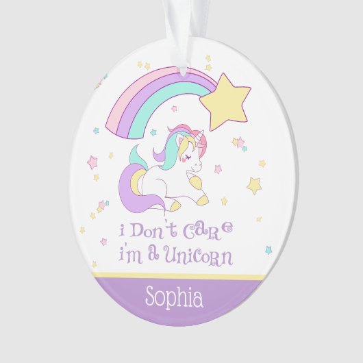 Cute Custom Personalized Magical Rainbow Unicorn (devant)