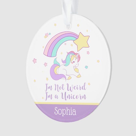 Cute Custom Personalized Magical Rainbow Unicorn (devant)