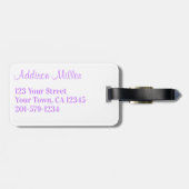 Cute Custom Personalized Magical Rainbow Unicorn Bagagelabel (Achterkant horizontaal)