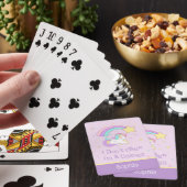 Cute Custom Personalized Magical Rainbow Unicorn Pokerkaarten (Insitu)