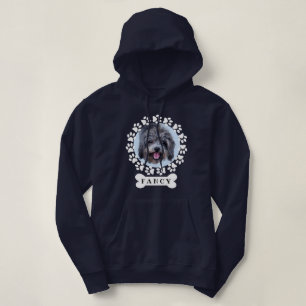 Cute Custom Pet Dog Photo and Name on Dogbone Hoodie