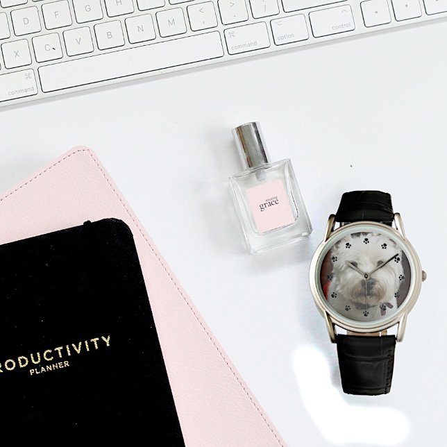Cute Custom Pet Photo Wrist Watch Horloge (Creator heeft geüpload)