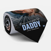 Cute Custom Photo Collage Keepomwille DADDY Gift Stropdas (Opgerold)