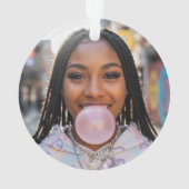 Cute Custom Photo Holiday Retro Pink Christmas (dos)