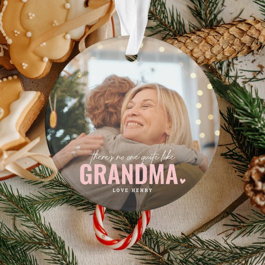 Cute Custom Photo Keepomwille GRANDMA Gift Ornament