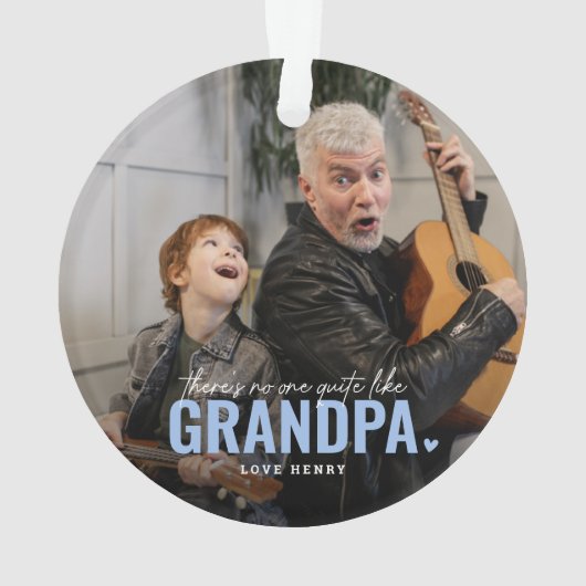 Cute Custom Photo Keepomwille GRANDPA Gift Ornament (achterkant)