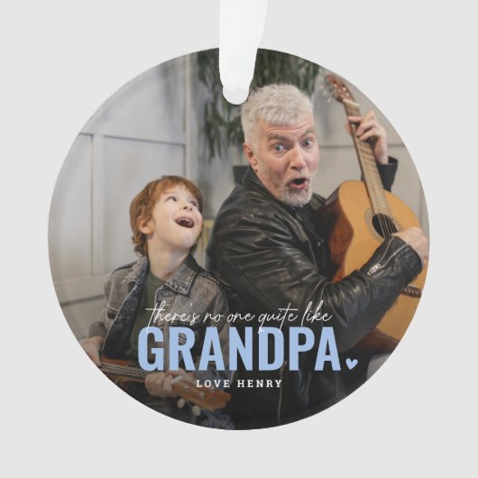 Cute Custom Photo Keepomwille GRANDPA Gift Ornament (voorkant)