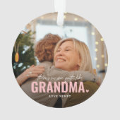 Cute Custom Photo Keepsaké GRANDMA cadeau (dos)