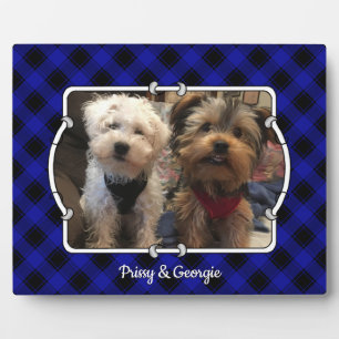 Cute Custom Photo Lijst Classic Blue & Black Plays Fotoplaat