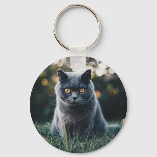 Cute Custom Photo Pet Cat Sleutelhanger (Voorkant)