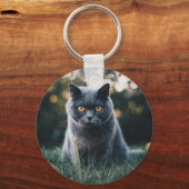 Cute Custom Photo Pet Cat Sleutelhanger (Voorkant)