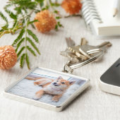Cute Custom Photo Pet Dog Sleutelhanger (Zijkant)