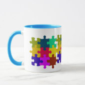 Cute Custom Puzzle Mok (Links)