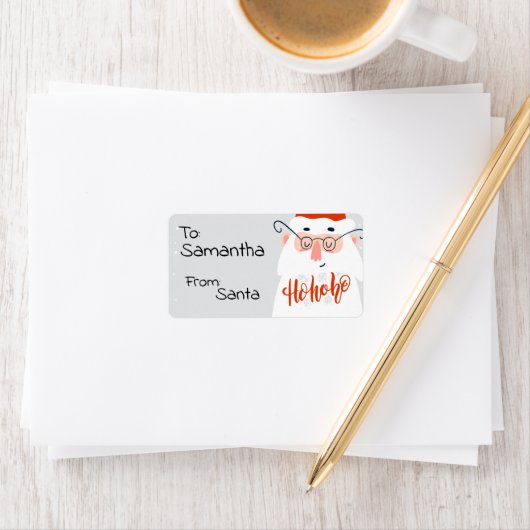 Cute Custom Santa Gift Labels (Insitu)