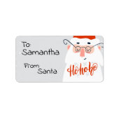Cute Custom Santa Gift Labels (Voorkant)