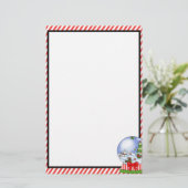 Cute Custom Snow Wereldbol Briefpapier (Staand voorkant)