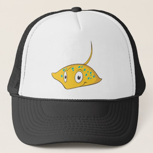 Cute Custom Stingray Cartoon Shirt Trucker Pet (Voorkant)