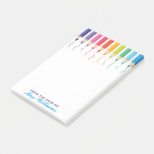 Cute Custom Teacher Rainbow Artistic Post-it® Notes (Schuin)