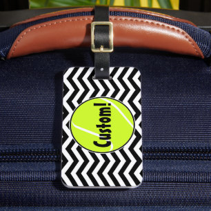 Cute Custom Tennis Ball Bag Label Bagagelabel