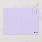 Cute Custom Text Magic Flying Unicorn Paars Cloud Briefkaart (Achterkant)