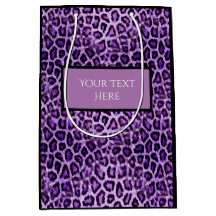 Cute Custom Text Paars Leopard Animal Print Party