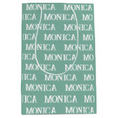 Cute Custom turquoise nom typographie Sac cadeau (Devant)