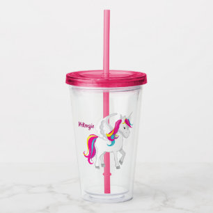 Cute Custom Unicorn Acryl Drinkbeker
