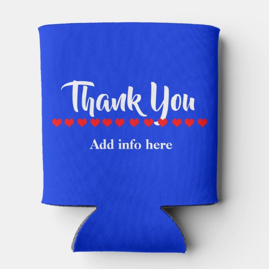 Cute Customise Hartelijk dank Blikjeskoeler (Achterkant)