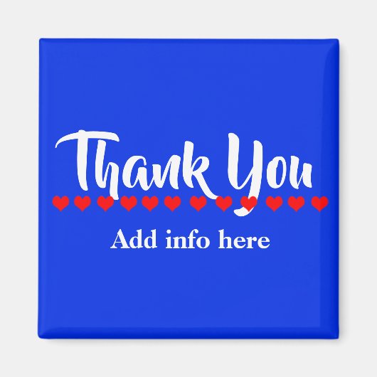 Cute Customise Hartelijk dank Magneet (Voorkant)