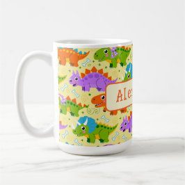 Cute Customizable Dinsosaur Print Koffiemok