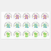 Cute Customizable Dragon Kid's Labels (Vel)
