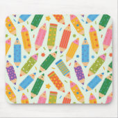 Cute Customizable Pencil Print Muismat (Voorkant)