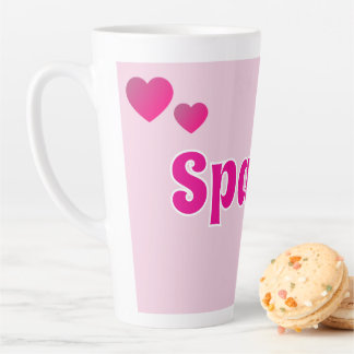 Cute Customizable Pink Playful Dog Cat Pet  Latte Mok