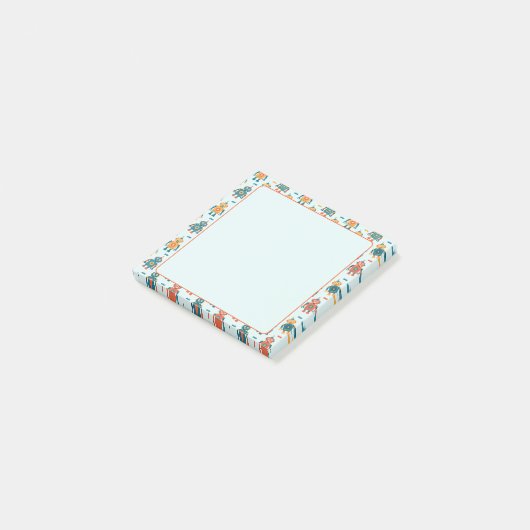 Cute Customizable Robot Print Post-it® Notes (Schuin)