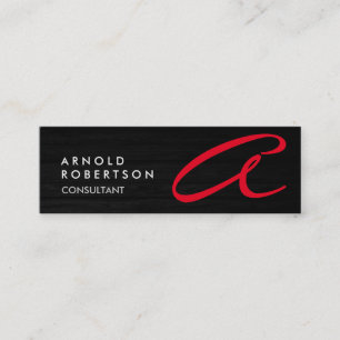Cute Customize Text Grey Red Trendy Visitekaartje