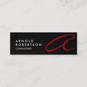 Cute Customize Text Grey Red Trendy Visitekaartje