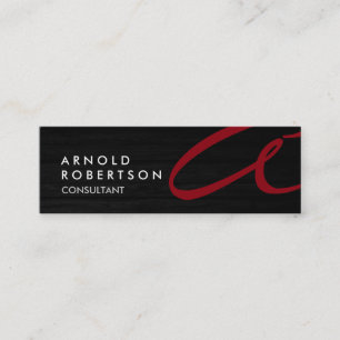 Cute Customize Text Grey Red Trendy Visitekaartje