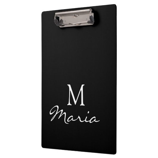 Cute Customized Personalized Black Clipboard  Klembord (Links)