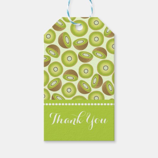 Cute Cut Kiwi Pattern Cadeaulabel (Voorkant)