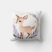 Cute Cute Fawn Nursery Coussin Boho Design - (Recto)