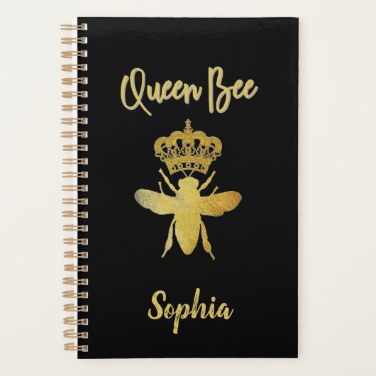 Cute Cute QUEEN BEE Gold Noir Non daté Mois (Devant)