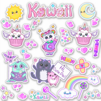 Cute Cutie Pie Kawaii Locker- en laptopstickers Sticker
