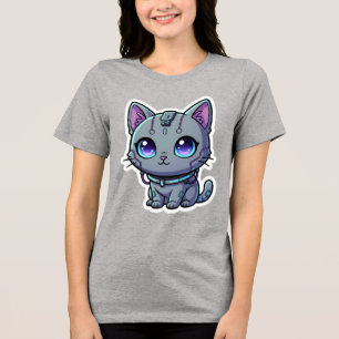 Cute Cyberpunk Kat Neon Stijl T-Shirt