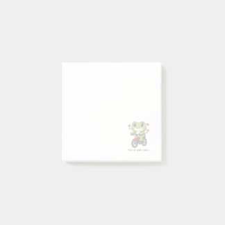 Cute Cycling Frog | Kawaii Frog Bicycle Art Post-it® Notes